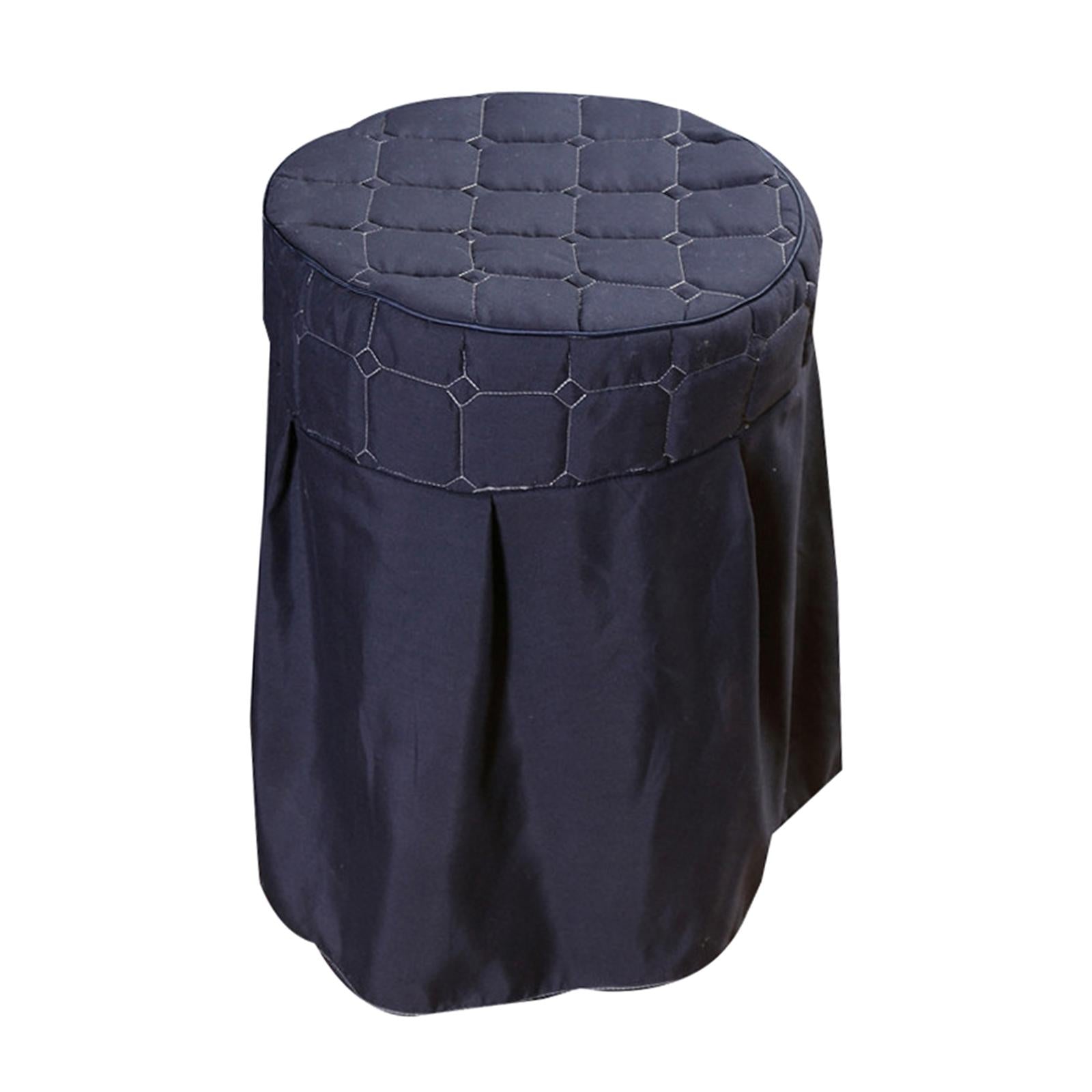 Beauty Salon Round Chair Cover Elastic Cover for Home Spa Dorm Navy Blue