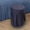 Beauty Salon Round Chair Cover Elastic Cover for Home Spa Dorm Navy Blue