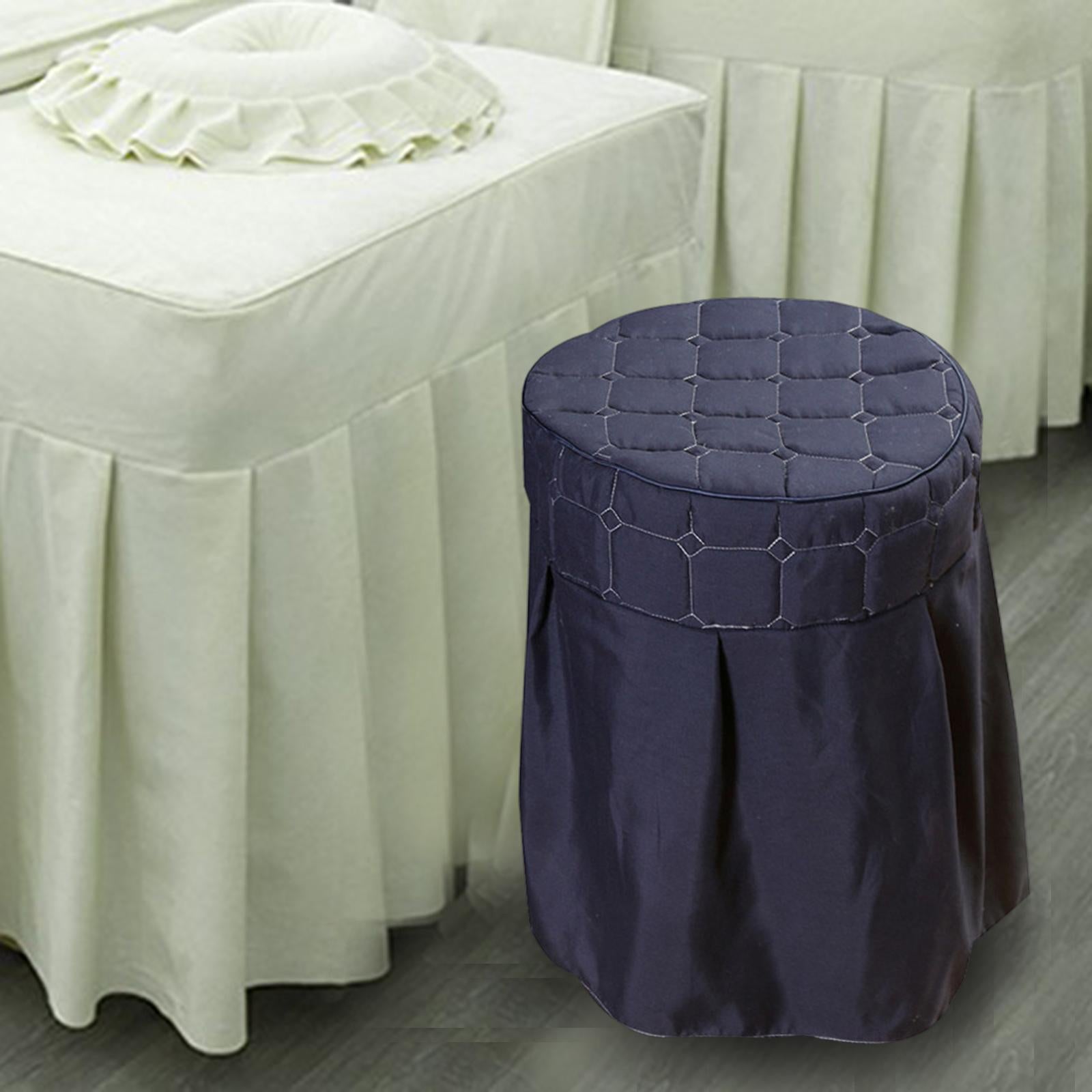 Beauty Salon Round Chair Cover Elastic Cover for Home Spa Dorm Navy Blue