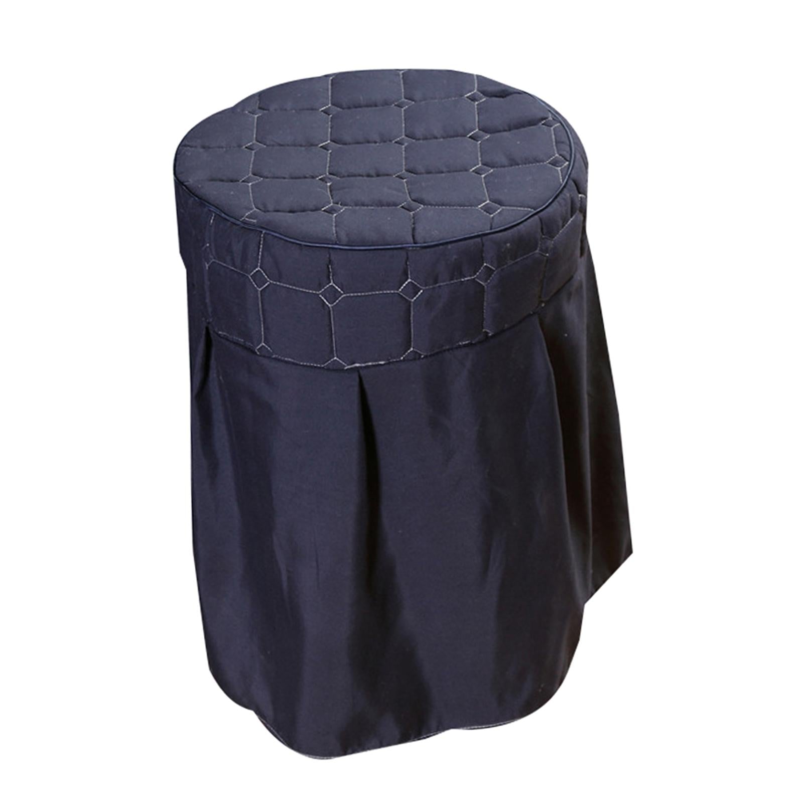 Beauty Salon Round Chair Cover Elastic Cover for Home Spa Dorm Navy Blue