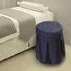 Beauty Salon Round Chair Cover Elastic Cover for Home Spa Dorm Navy Blue