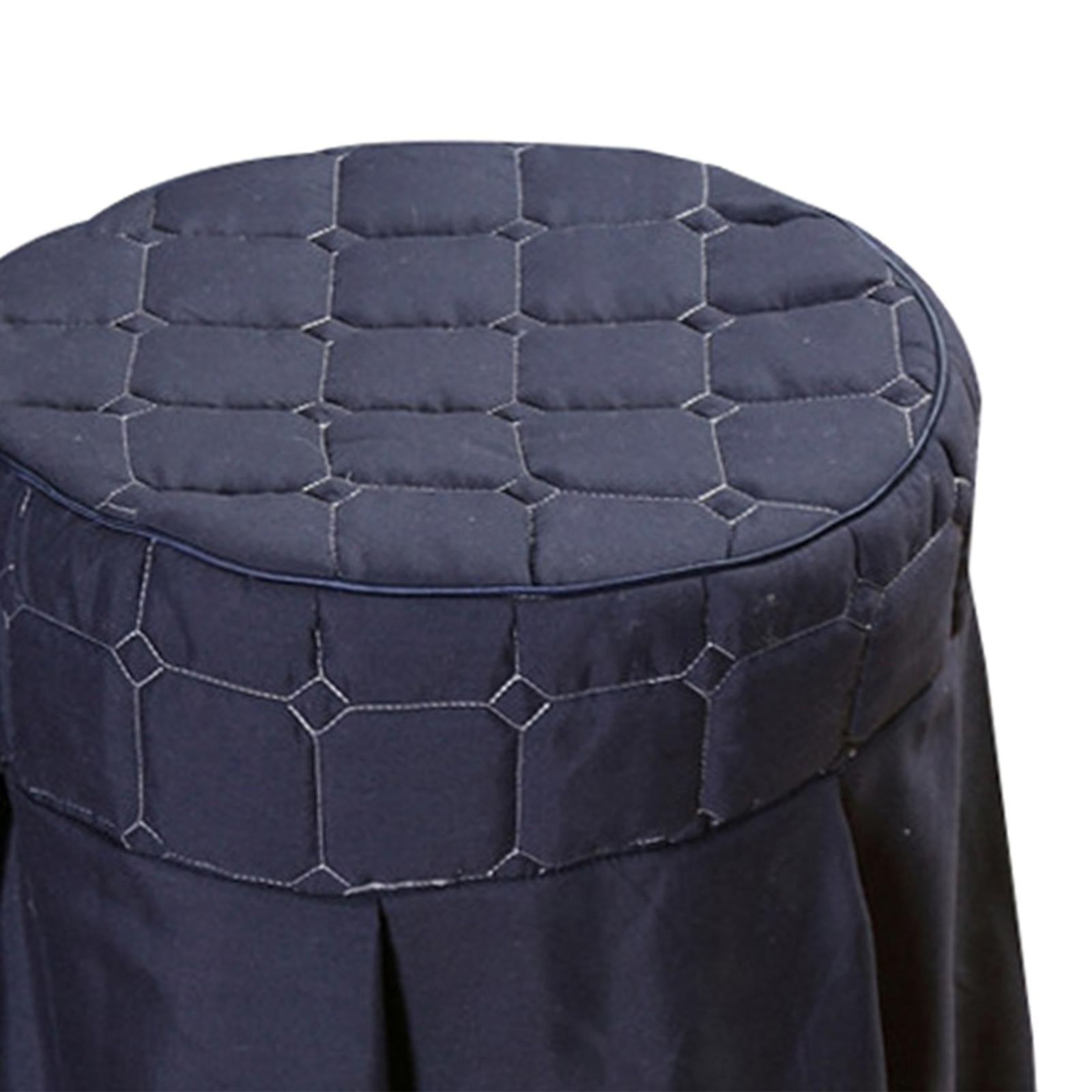 Beauty Salon Round Chair Cover Elastic Cover for Home Spa Dorm Navy Blue