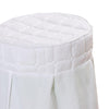 Beauty Salon Round Chair Cover Elastic Cover for Home Spa Dorm White