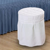 Beauty Salon Round Chair Cover Elastic Cover for Home Spa Dorm White