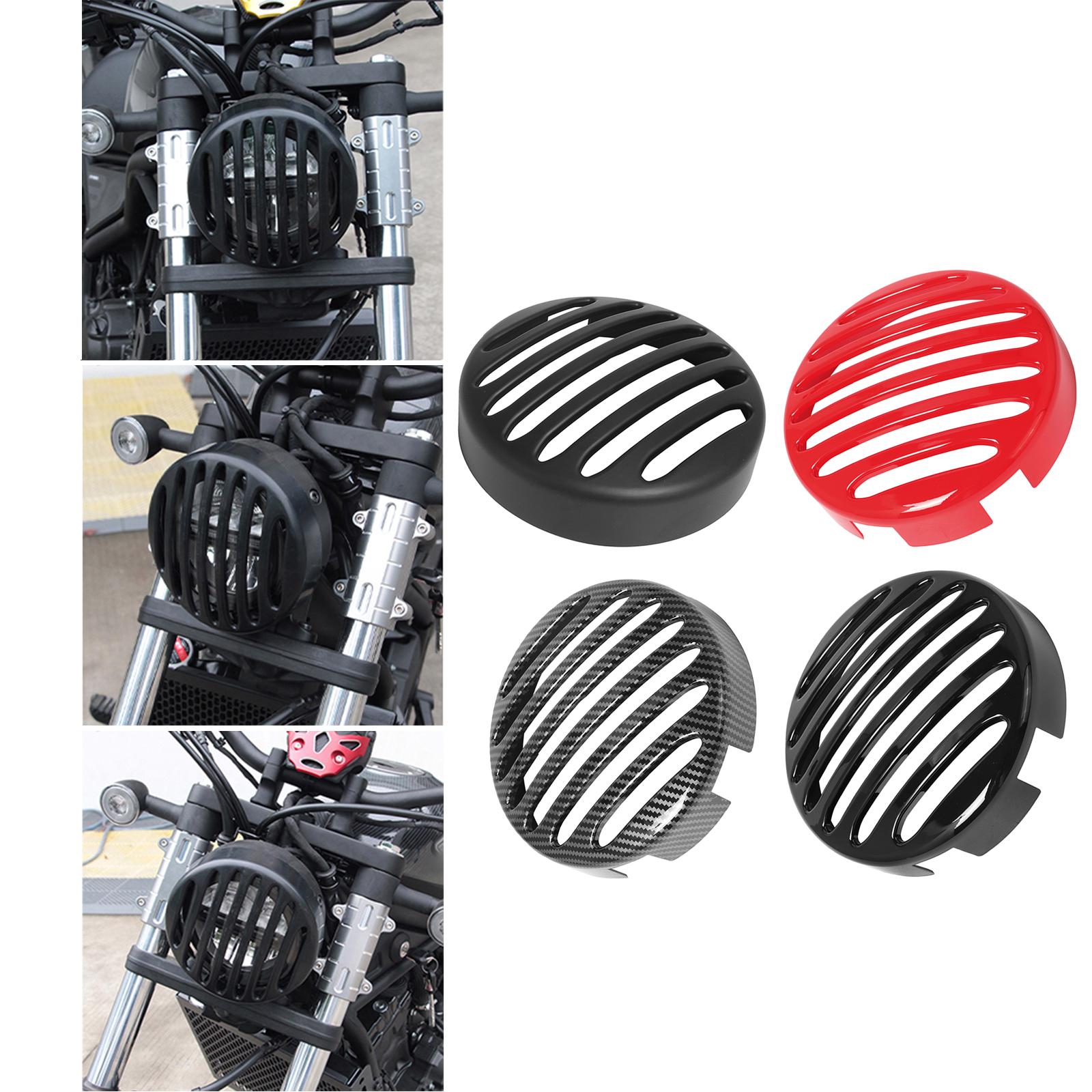 Round Headlight Grill Cover Guard for Honda Rebel CMX 500 17-19 Accessories Bright Black