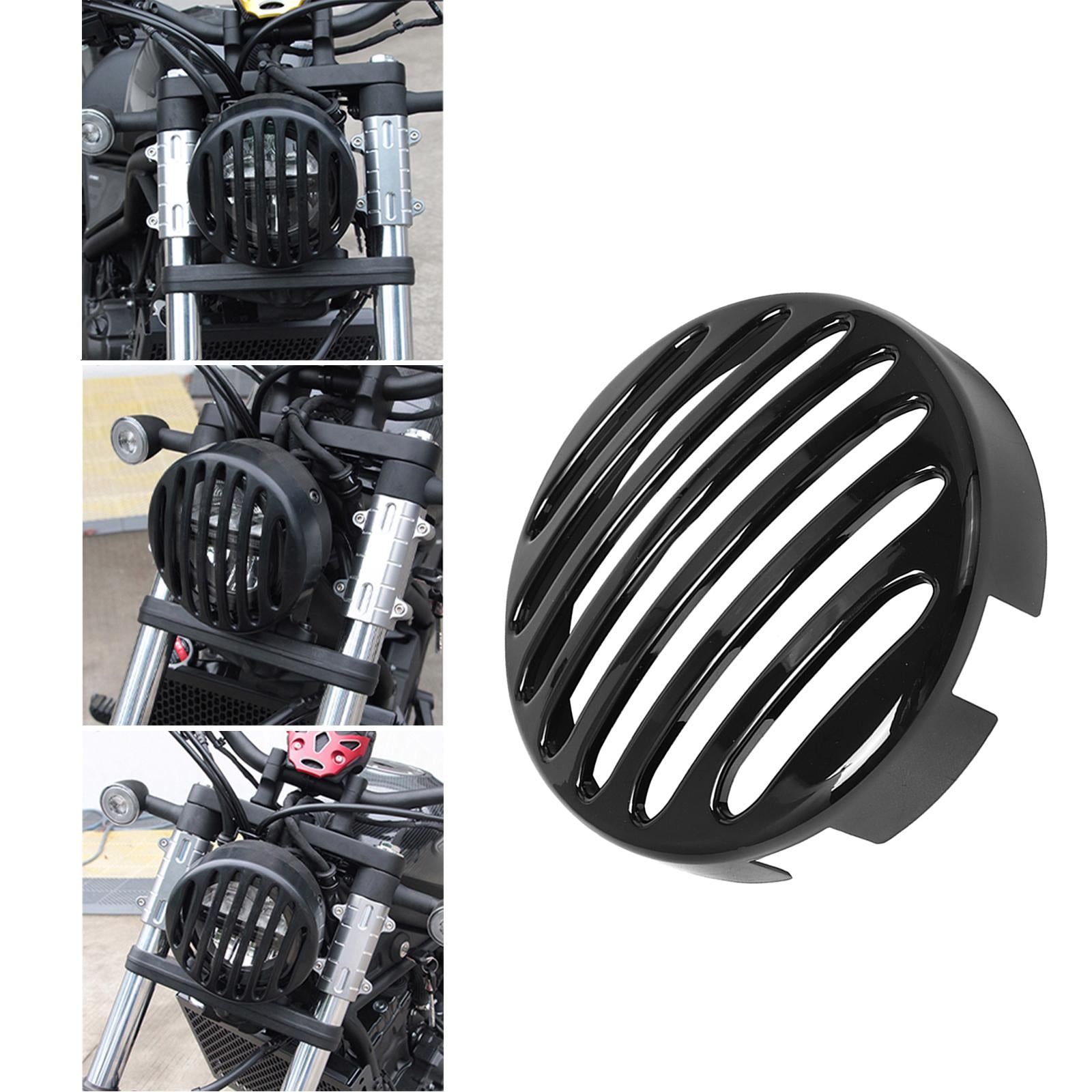 Round Headlight Grill Cover Guard for Honda Rebel CMX 500 17-19 Accessories Bright Black