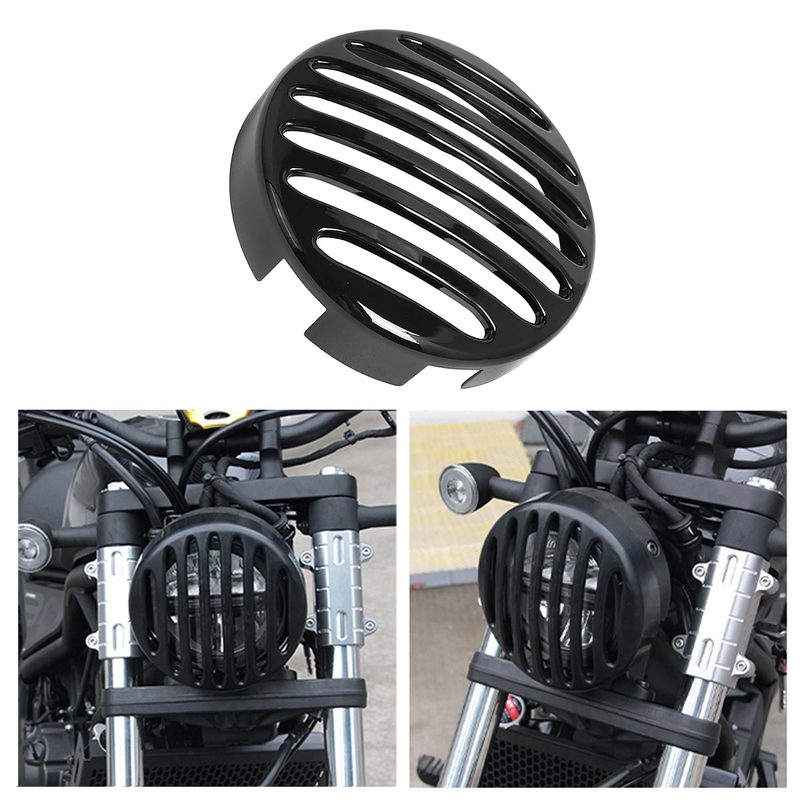 Round Headlight Grill Cover Guard for Honda Rebel CMX 500 17-19 Accessories Bright Black