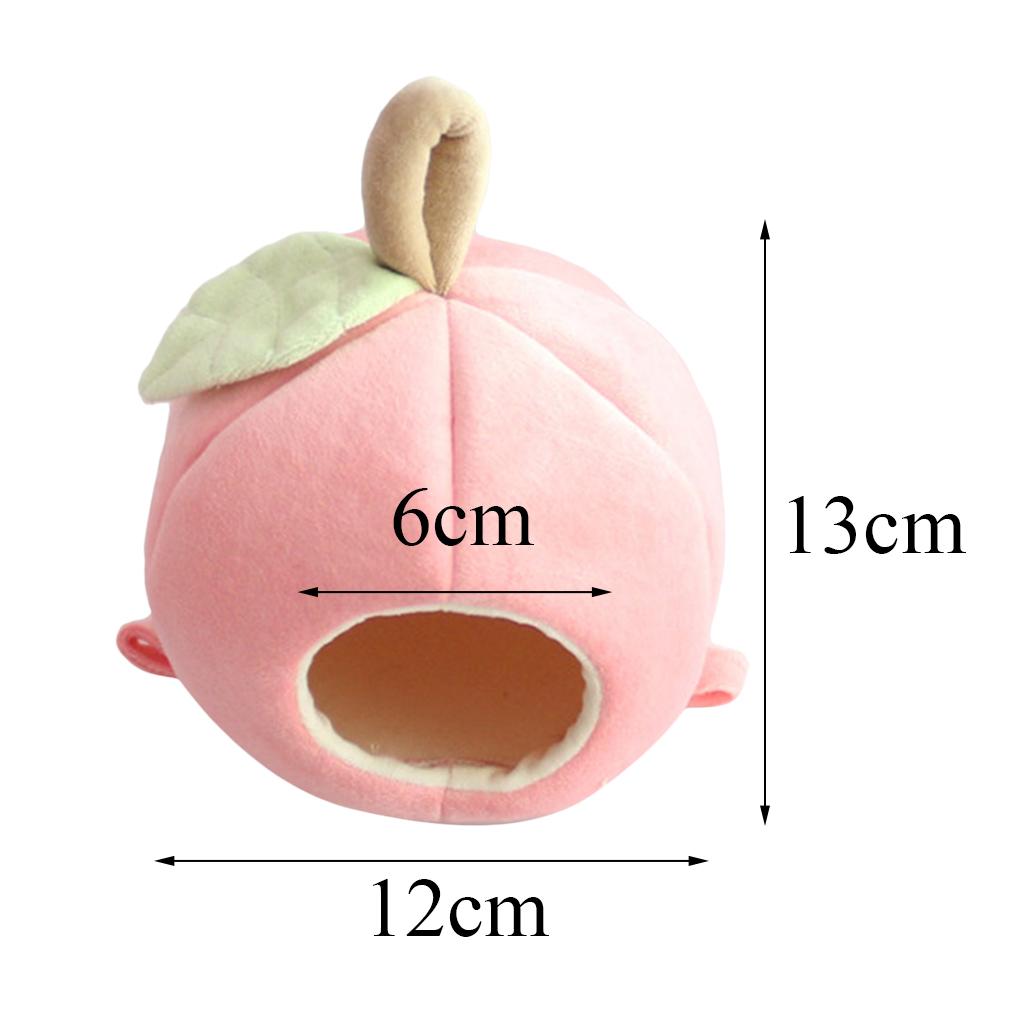 Apple Shape Small Pet Nest Hamster Bed Hammock Warm Cave House Pink