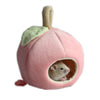 Apple Shape Small Pet Nest Hamster Bed Hammock Warm Cave House Pink