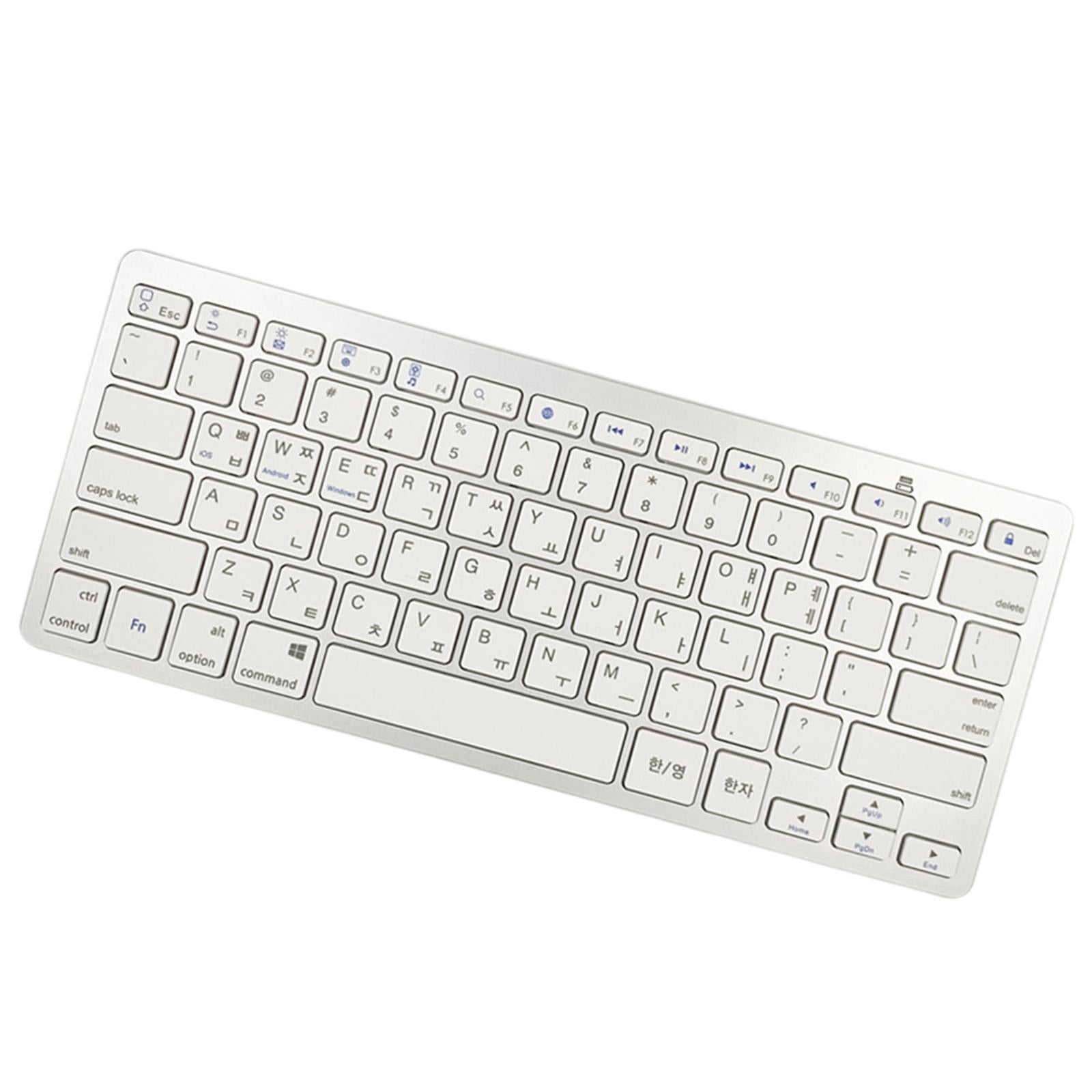 Silver Mini Korean 78 Keys Wireless Bluetooth Keyboard for iPad