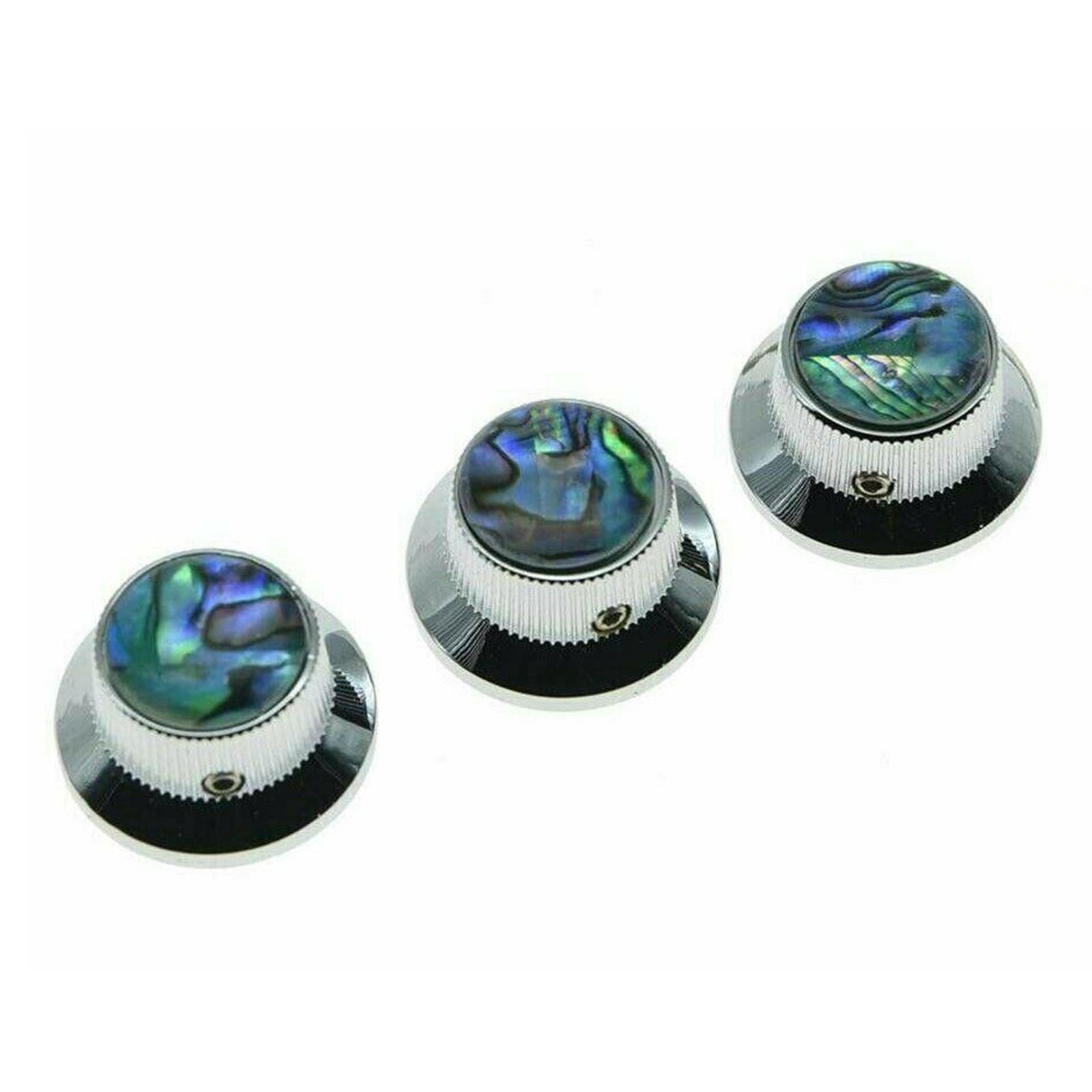 3pcs Guitar Control Knob Volume Knobs for Electric Guitar Instrument Chrome