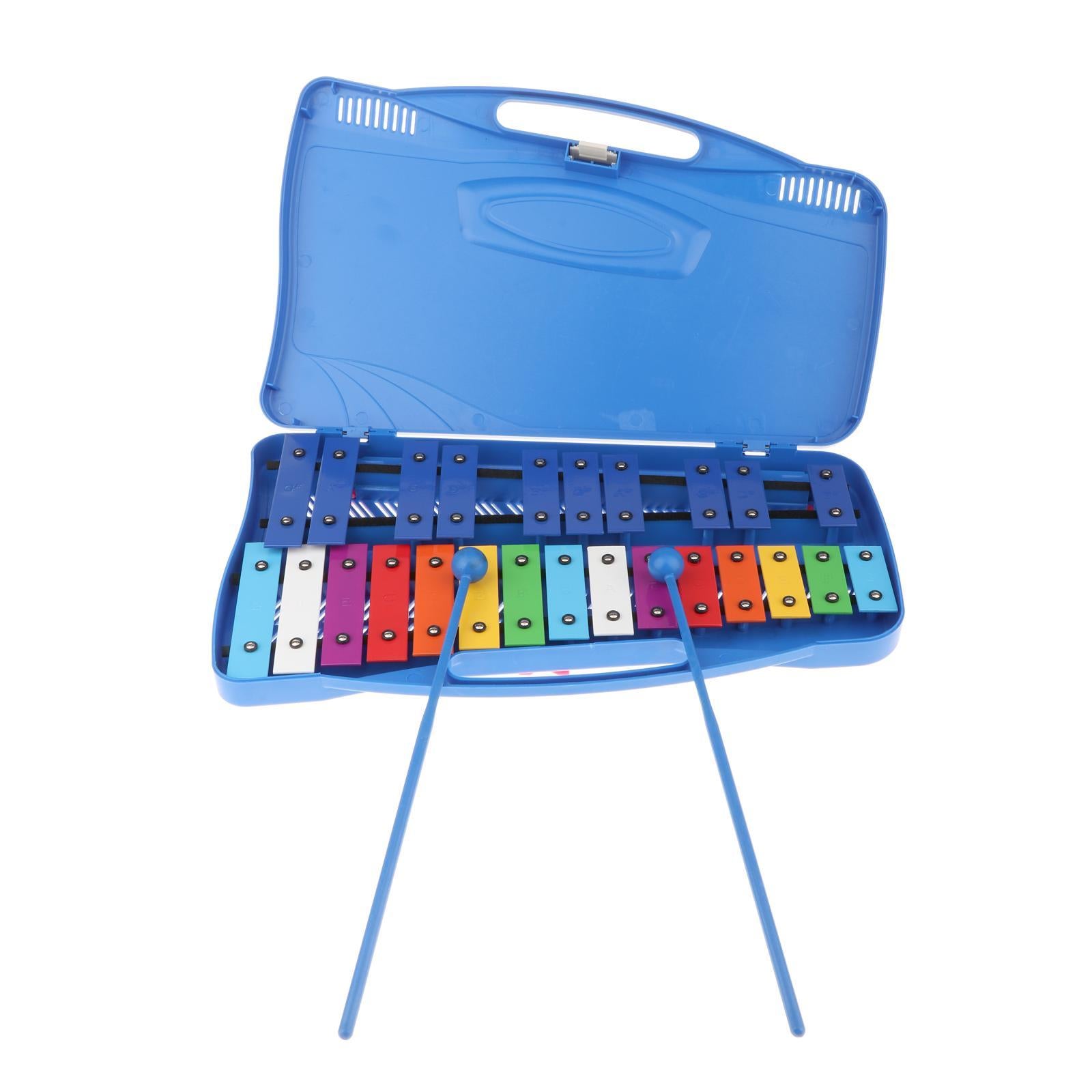 Glockenspiel Xylophone Percussion Musical Instrument Educational Toys Blue