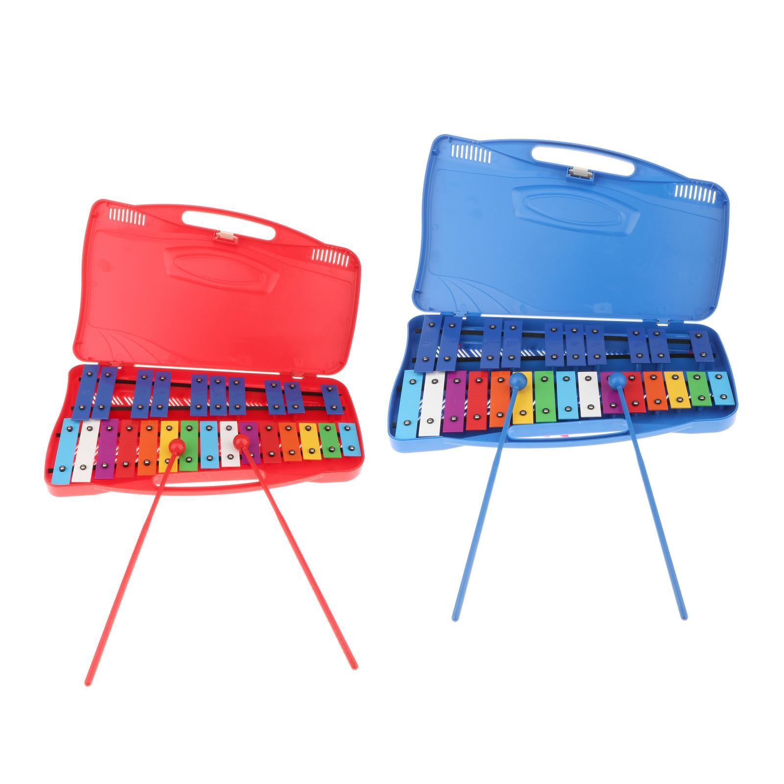 Glockenspiel Xylophone Percussion Musical Instrument Educational Toys Blue