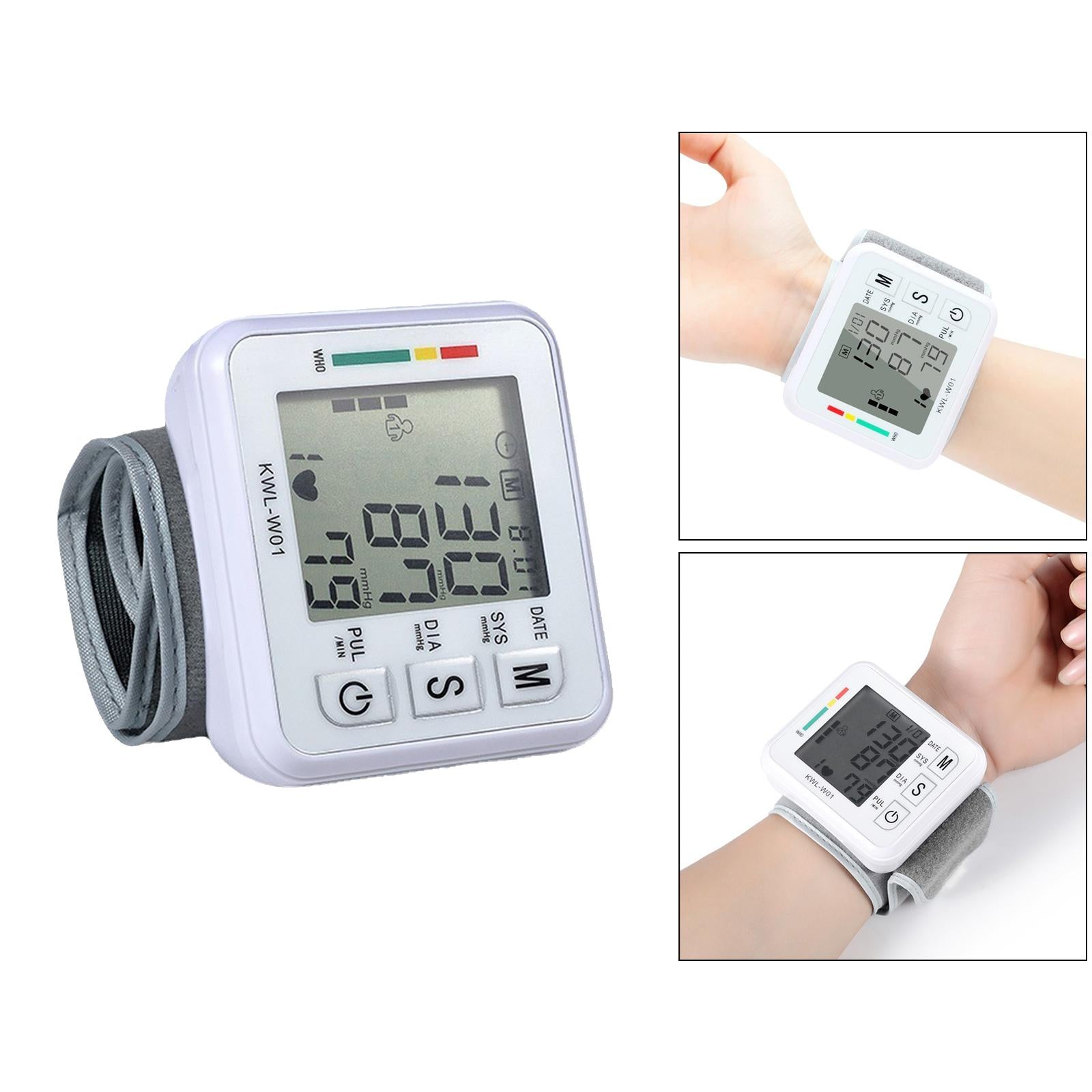 Automatic Wrist Blood Pressure Monitor BP Cuff Gauge Machine Tester w/Memory