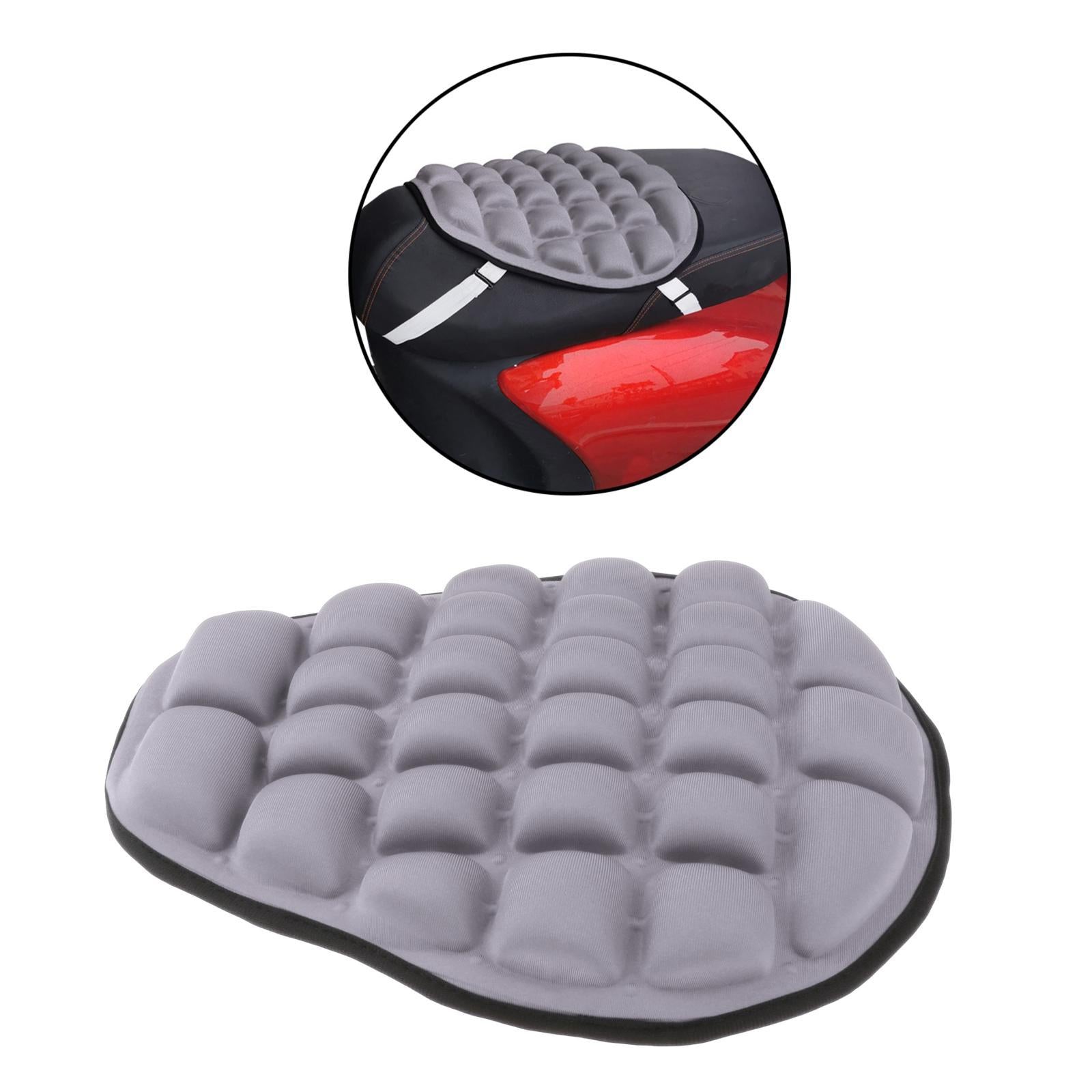 Motorcycle Bikes 3D Seat Cushion Pressure Relief Universal for Cruiser Grey