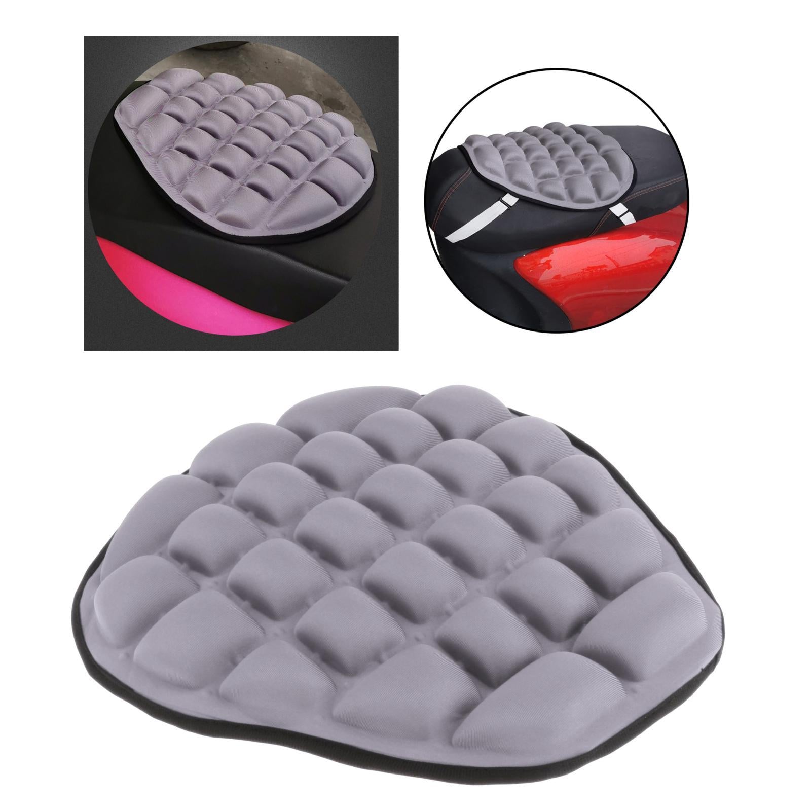 Motorcycle Bikes 3D Seat Cushion Pressure Relief Universal for Cruiser Grey