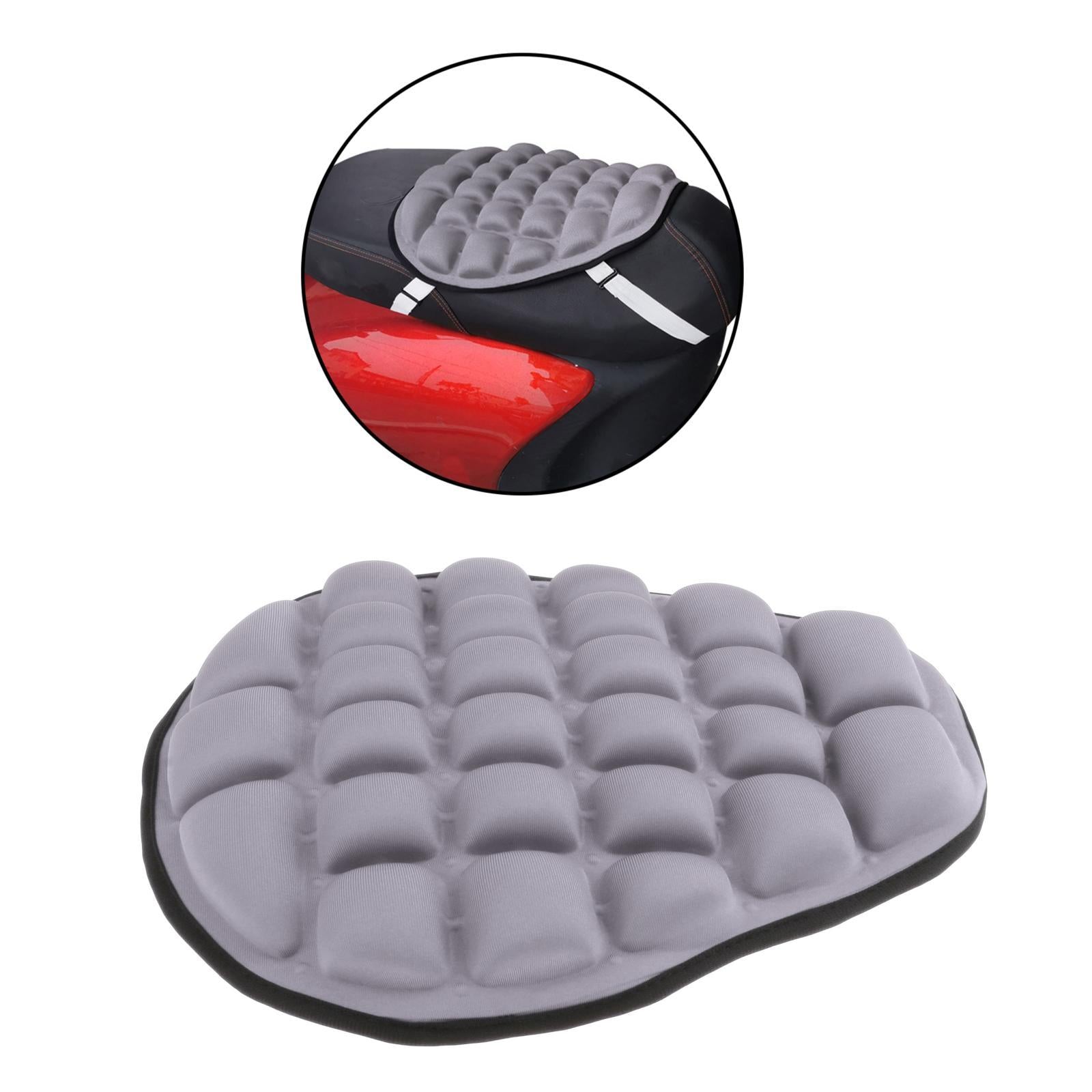 Motorcycle Bikes 3D Seat Cushion Pressure Relief Universal for Cruiser Grey