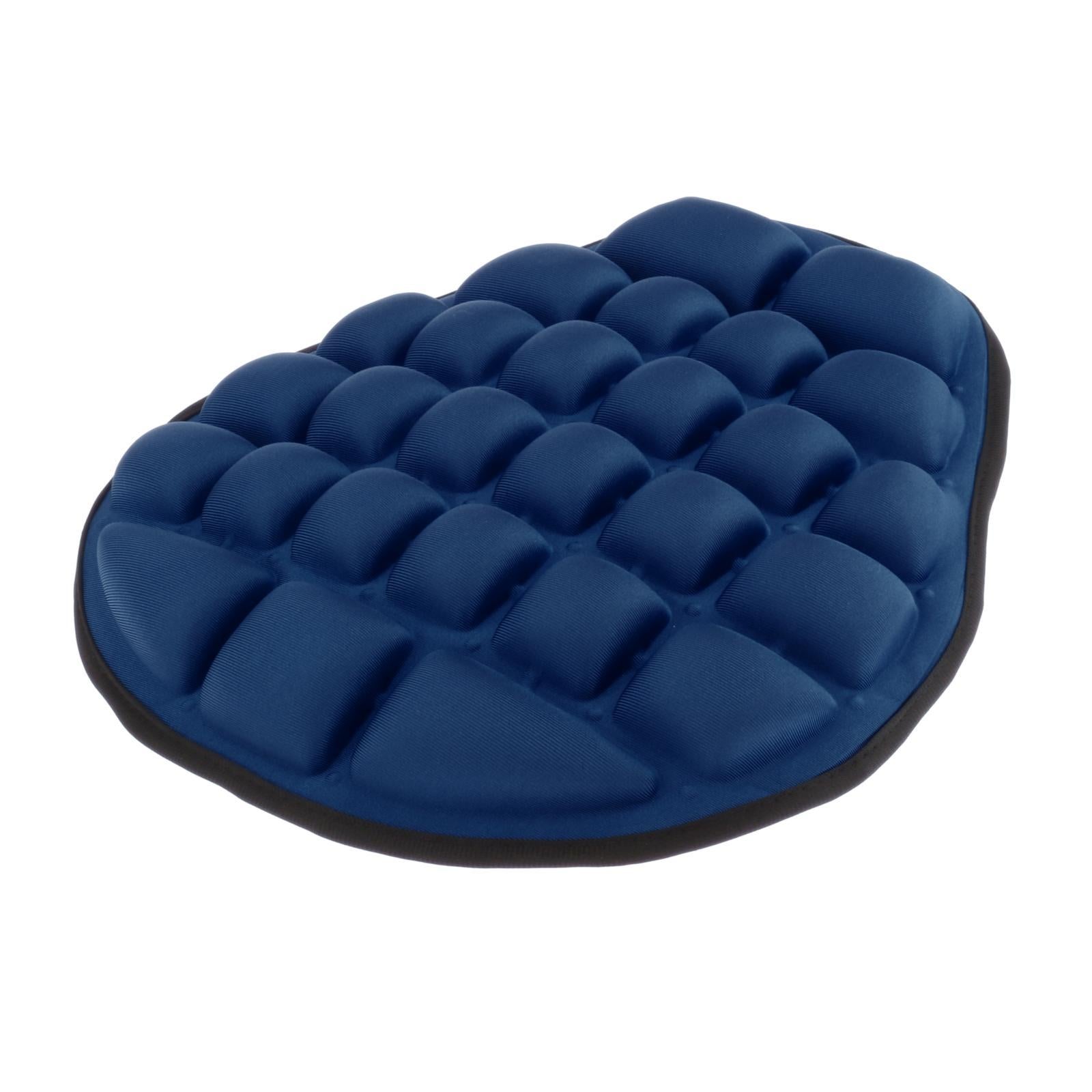 Motorcycle Bikes 3D Seat Cushion Pressure Relief Universal for Cruiser Blue