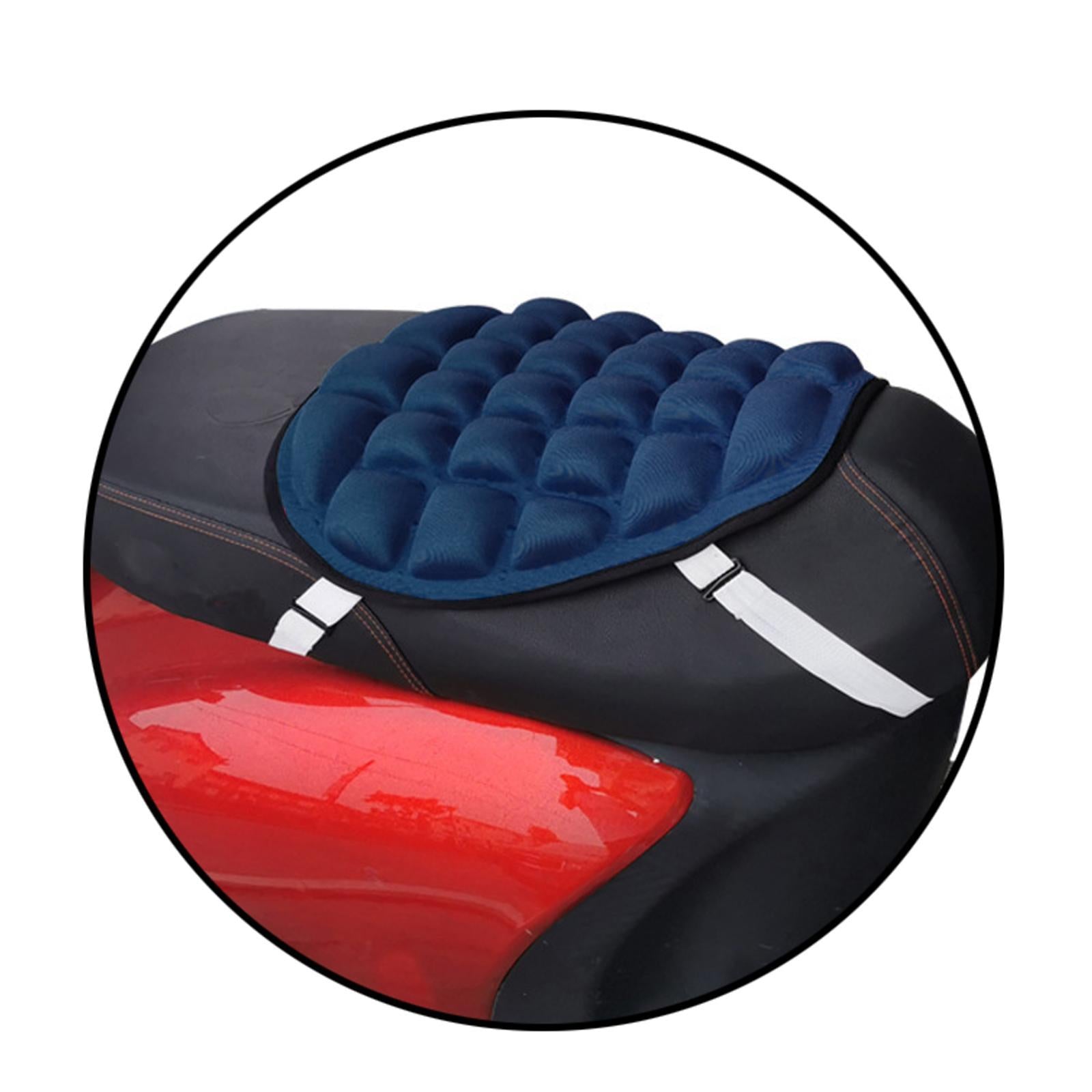 Motorcycle Bikes 3D Seat Cushion Pressure Relief Universal for Cruiser Blue