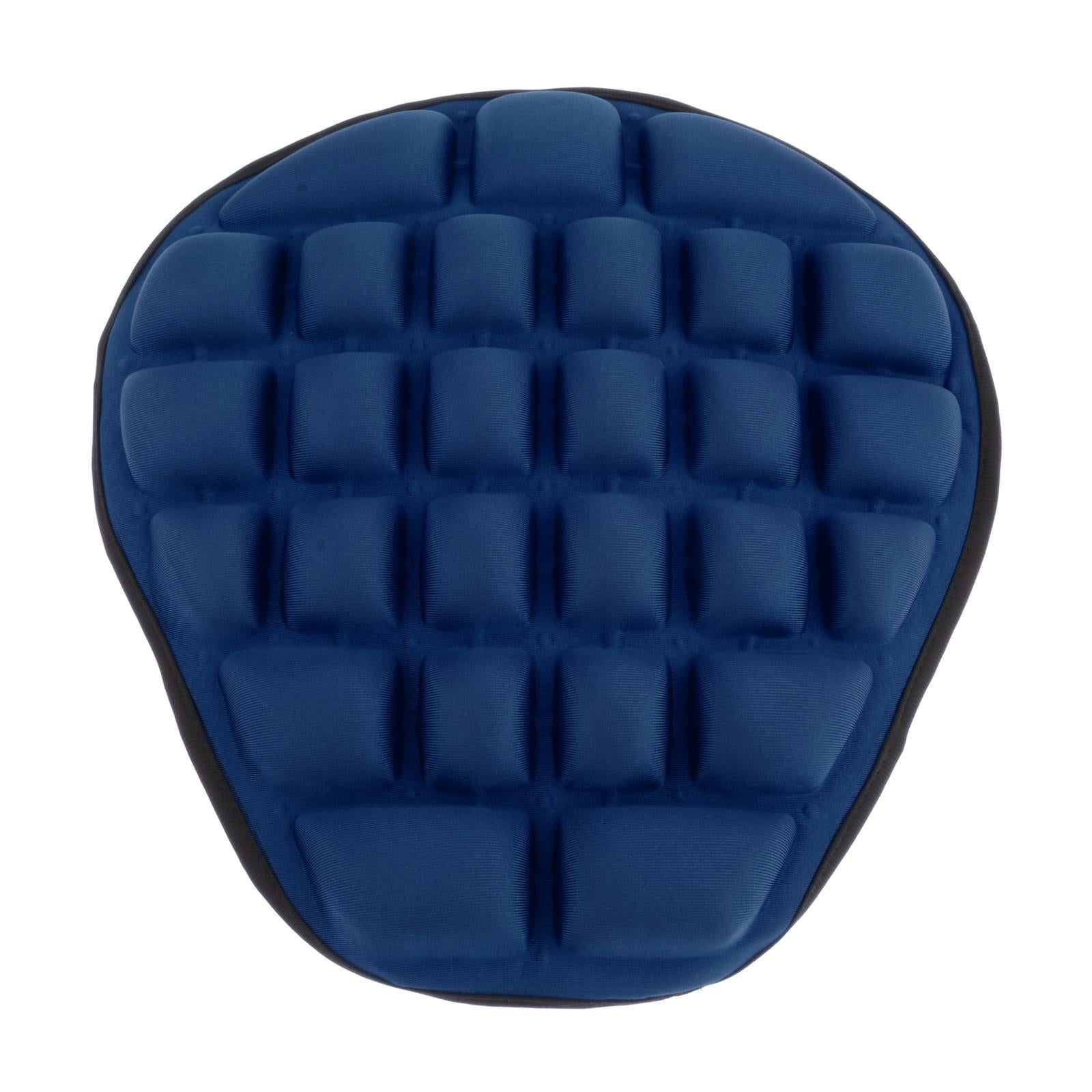 Motorcycle Bikes 3D Seat Cushion Pressure Relief Universal for Cruiser Blue