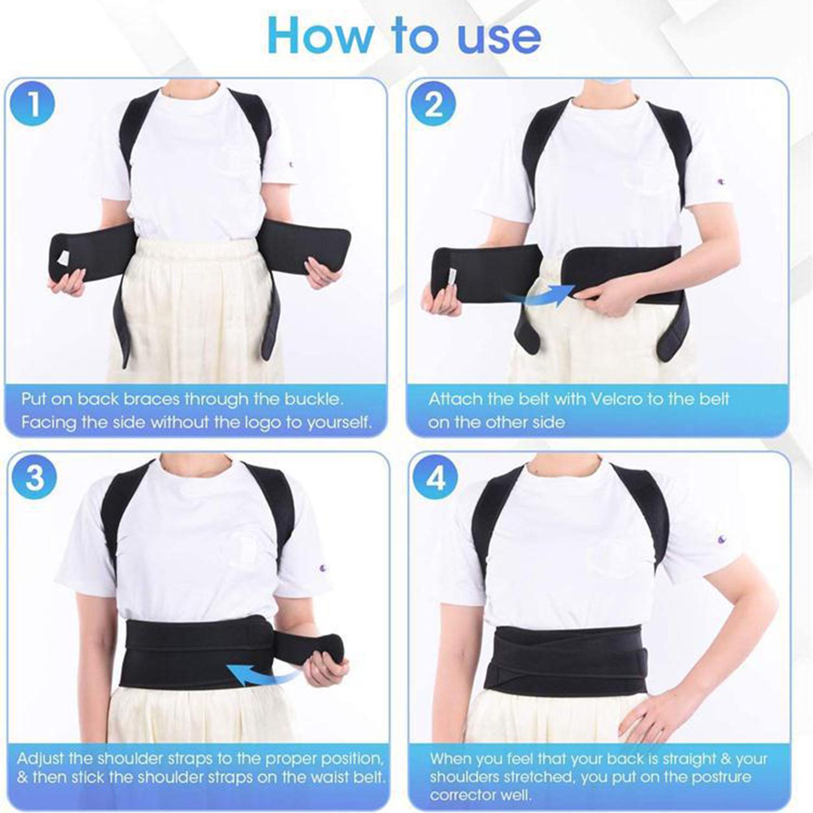 Breathable Posture Corrector Spine and Back Support for Shoulders Back Brace L