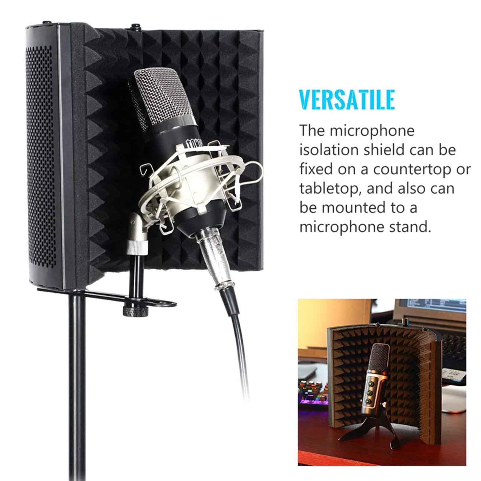 New Professional Studio Recording Mic Microphone Isolation Shields Foldable