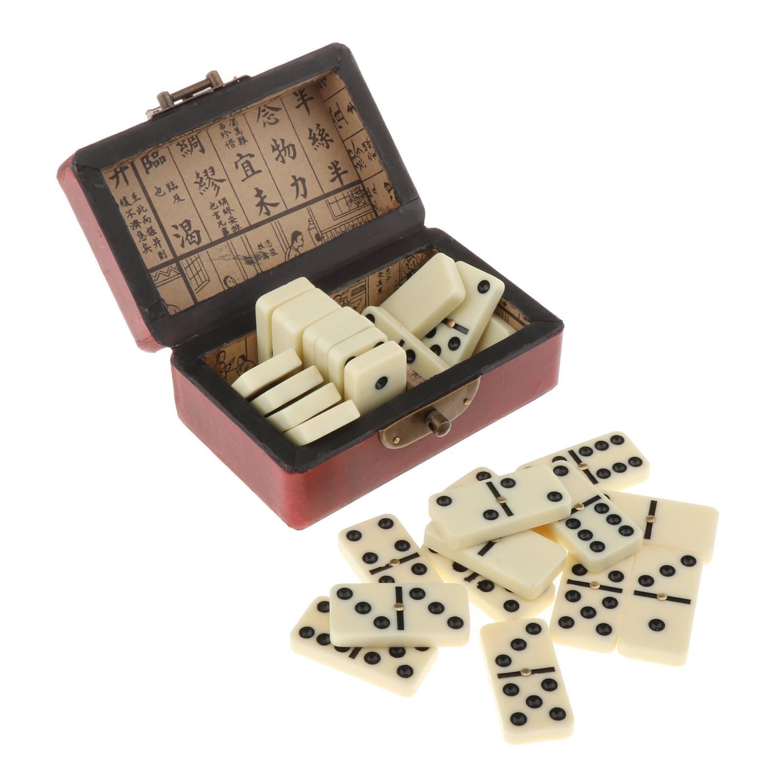 Double Six Dominoes Set Traditional Classic Recreational Family Table Game