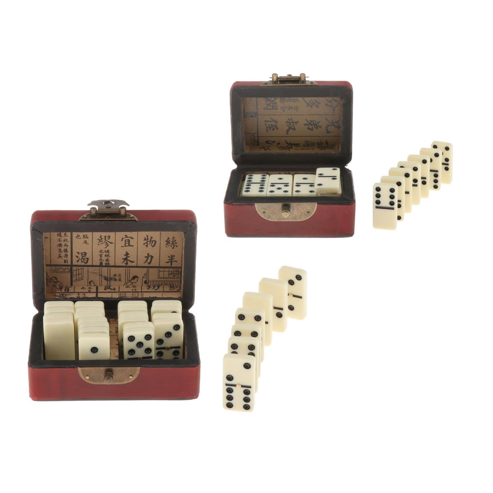 Dominoes Set With Storage Box Traditional Classic Party Table Board Games