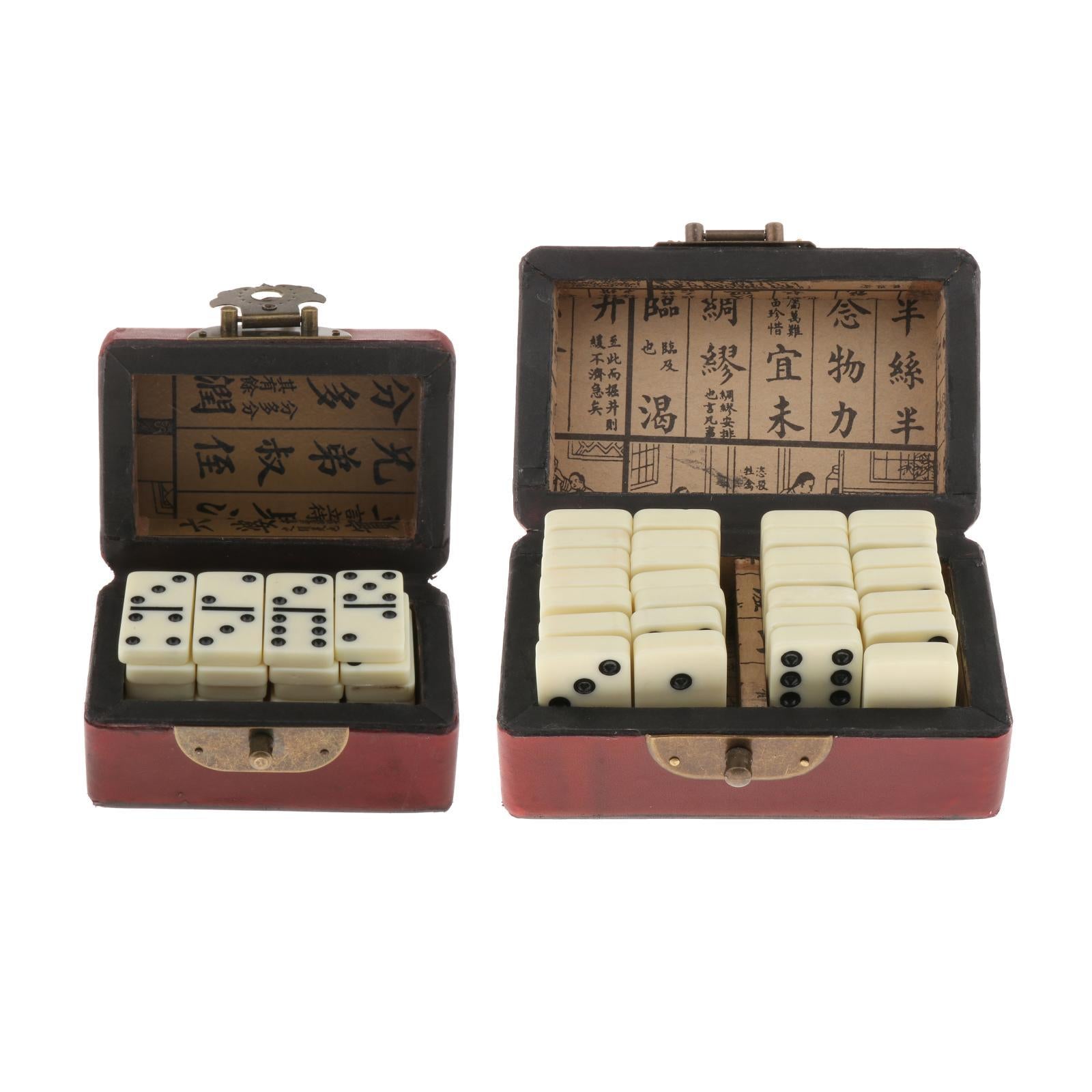 Dominoes Set With Storage Box Traditional Classic Party Table Board Games