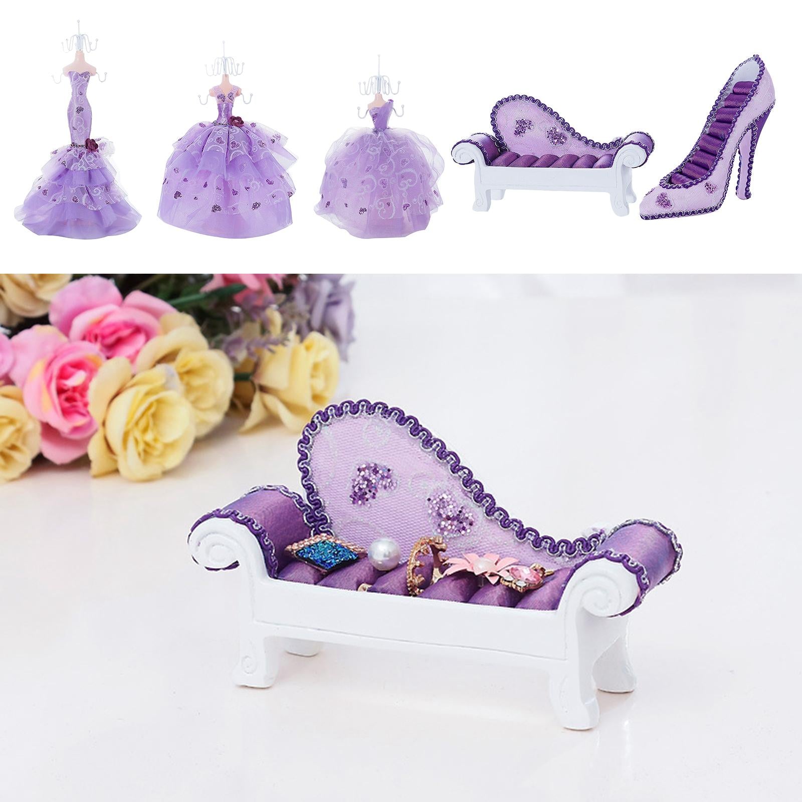 Novelty Ring Earring Holder Jewelry Display Stand Organizer Rack Dress L