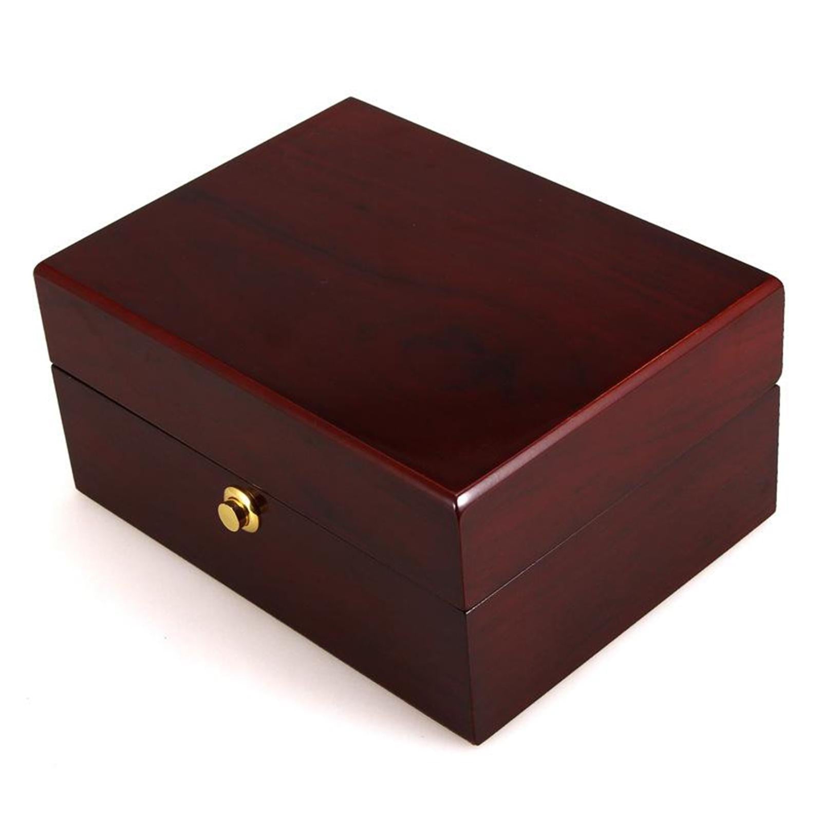 Classic Solid Wood Watch Bracelet Case Bangle Storage Box Display w/ Cushion