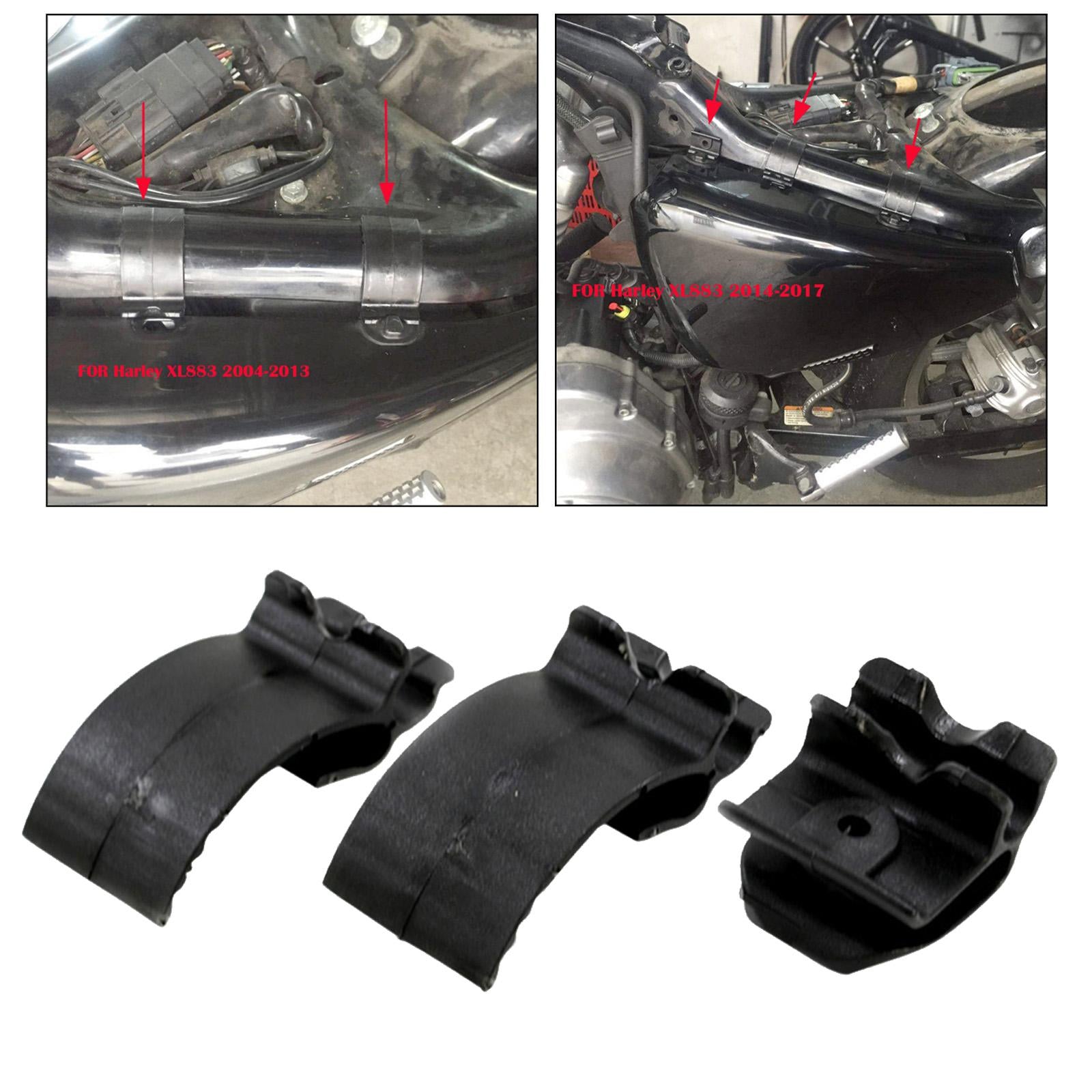 Side Cover Clips Fit for Harley Sportster XL883 XL1200 48 72 14 to 17 3pcs