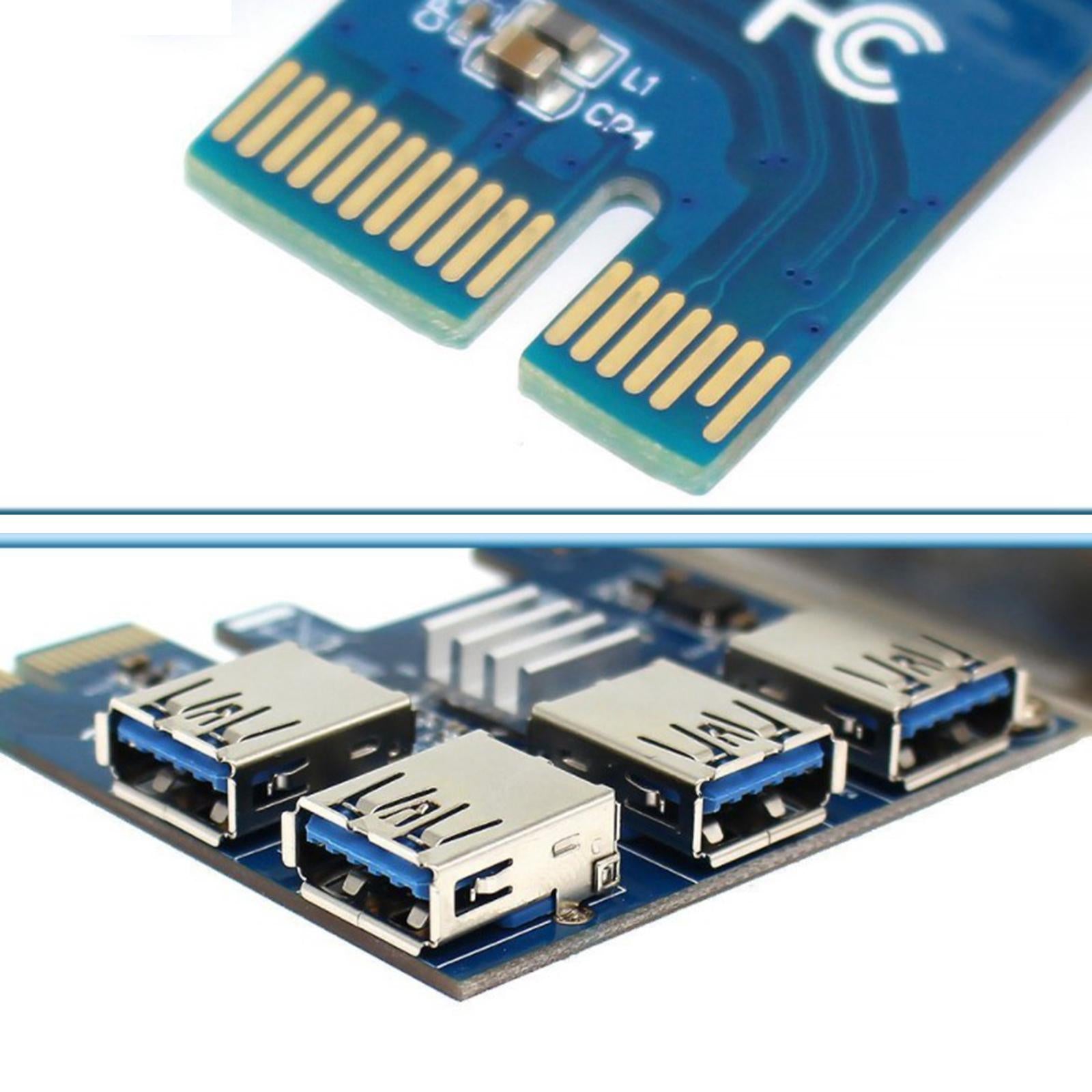 4 Ports USB 3.0 Super Fast 5Gbps PCI Express PCIe Expansion Card for Linux