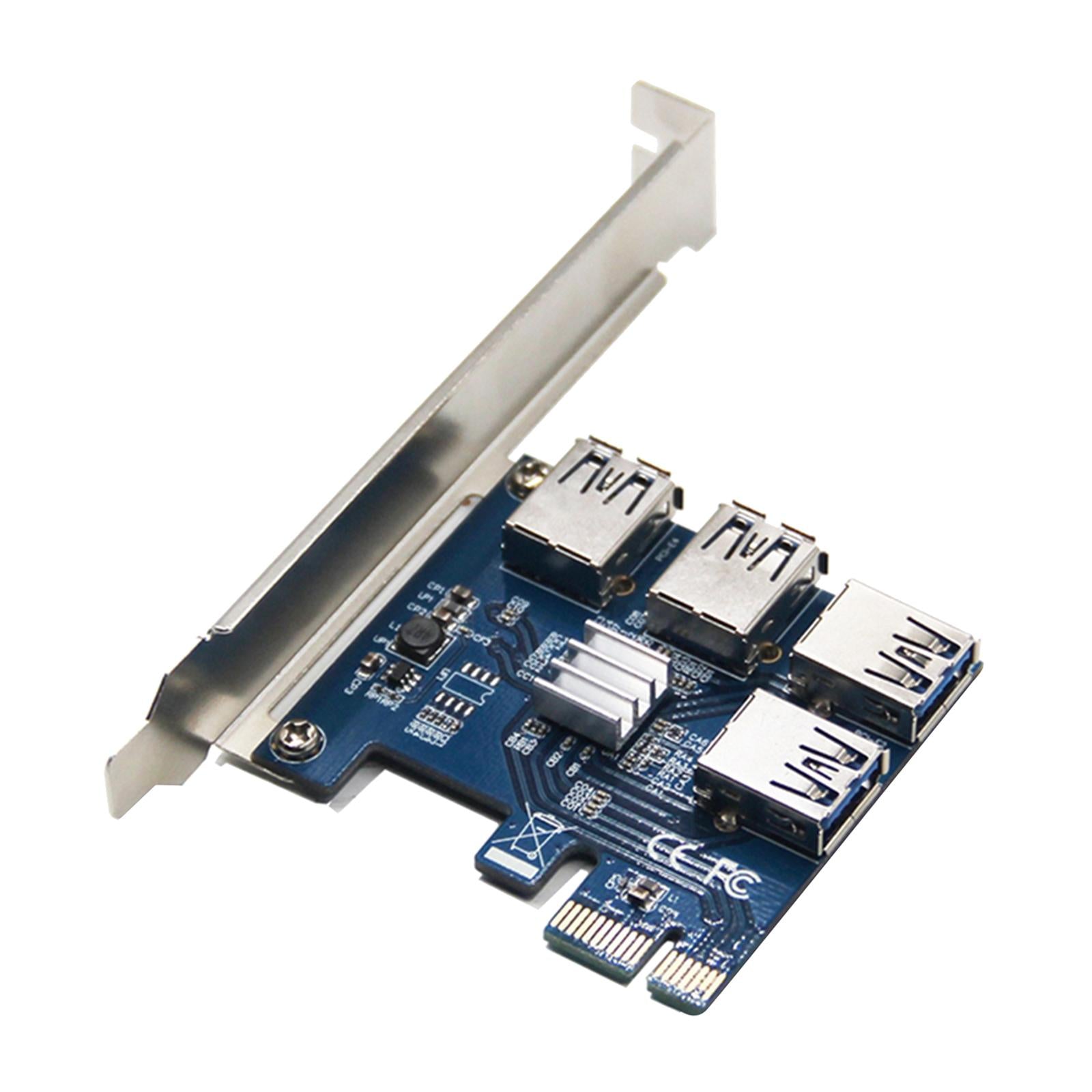 4 Ports USB 3.0 Super Fast 5Gbps PCI Express PCIe Expansion Card for Linux