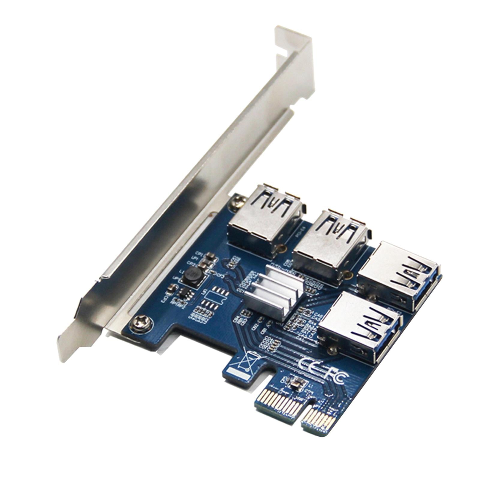 4 Ports USB 3.0 Super Fast 5Gbps PCI Express PCIe Expansion Card for Linux