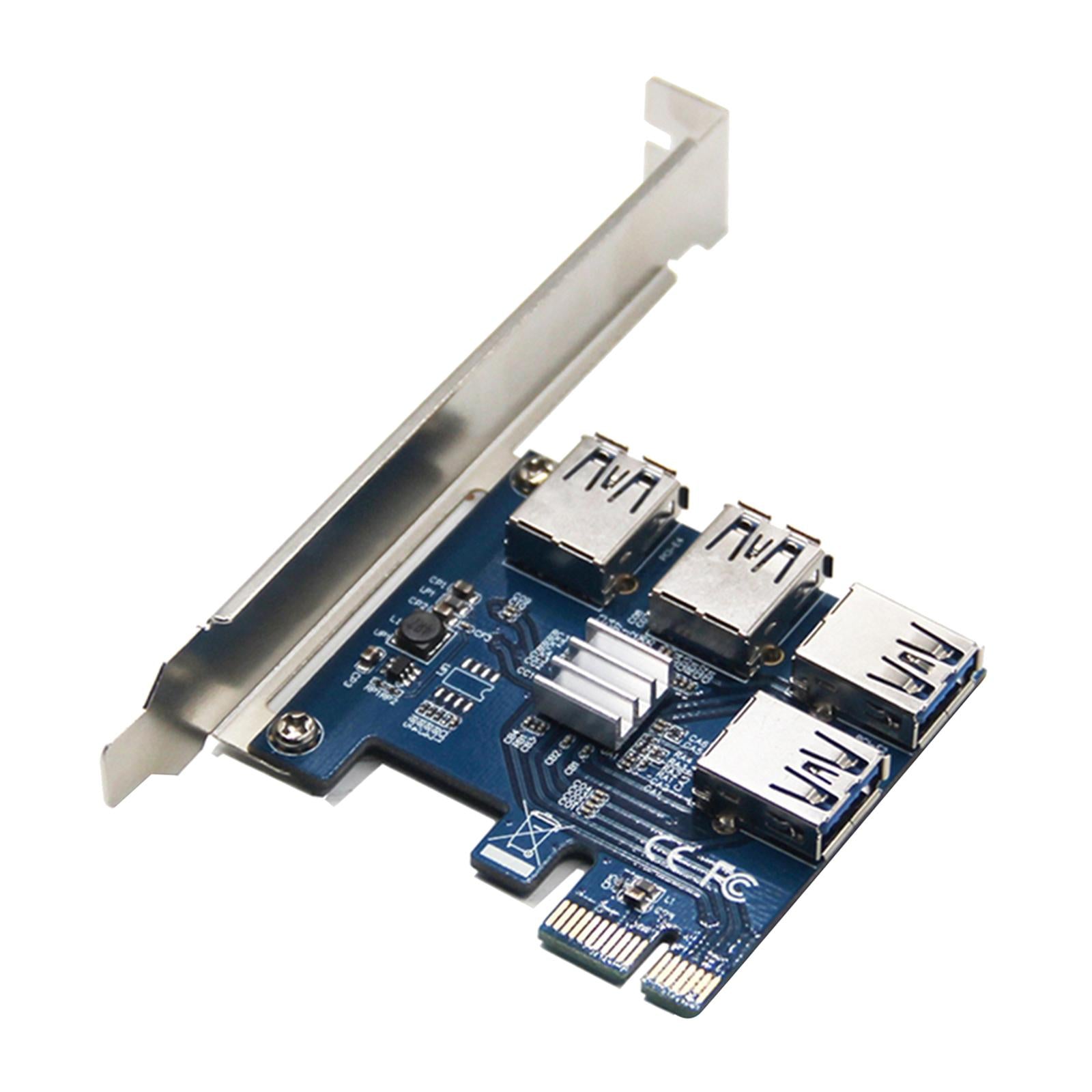 4 Ports USB 3.0 Super Fast 5Gbps PCI Express PCIe Expansion Card for Linux