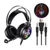 Bass Stereo Over Ear Gaming Headset Headphones for Gamer Black