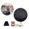 Mini 6 Inch Steel Tongue Drum and Carrying Bag Music Education Gift Present black