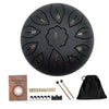 Mini 6 Inch Steel Tongue Drum and Carrying Bag Music Education Gift Present black