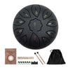 Mini 6 Inch Steel Tongue Drum and Carrying Bag Music Education Gift Present black