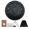 Mini 6 Inch Steel Tongue Drum and Carrying Bag Music Education Gift Present black