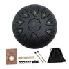 Mini 6 Inch Steel Tongue Drum and Carrying Bag Music Education Gift Present black