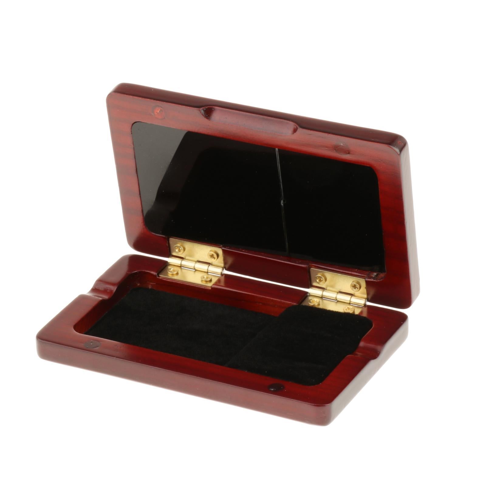 Solid Wood Reed Case Wooden Holder Box for Tenor/Alto/Soprano Sax 2pcs Reeds