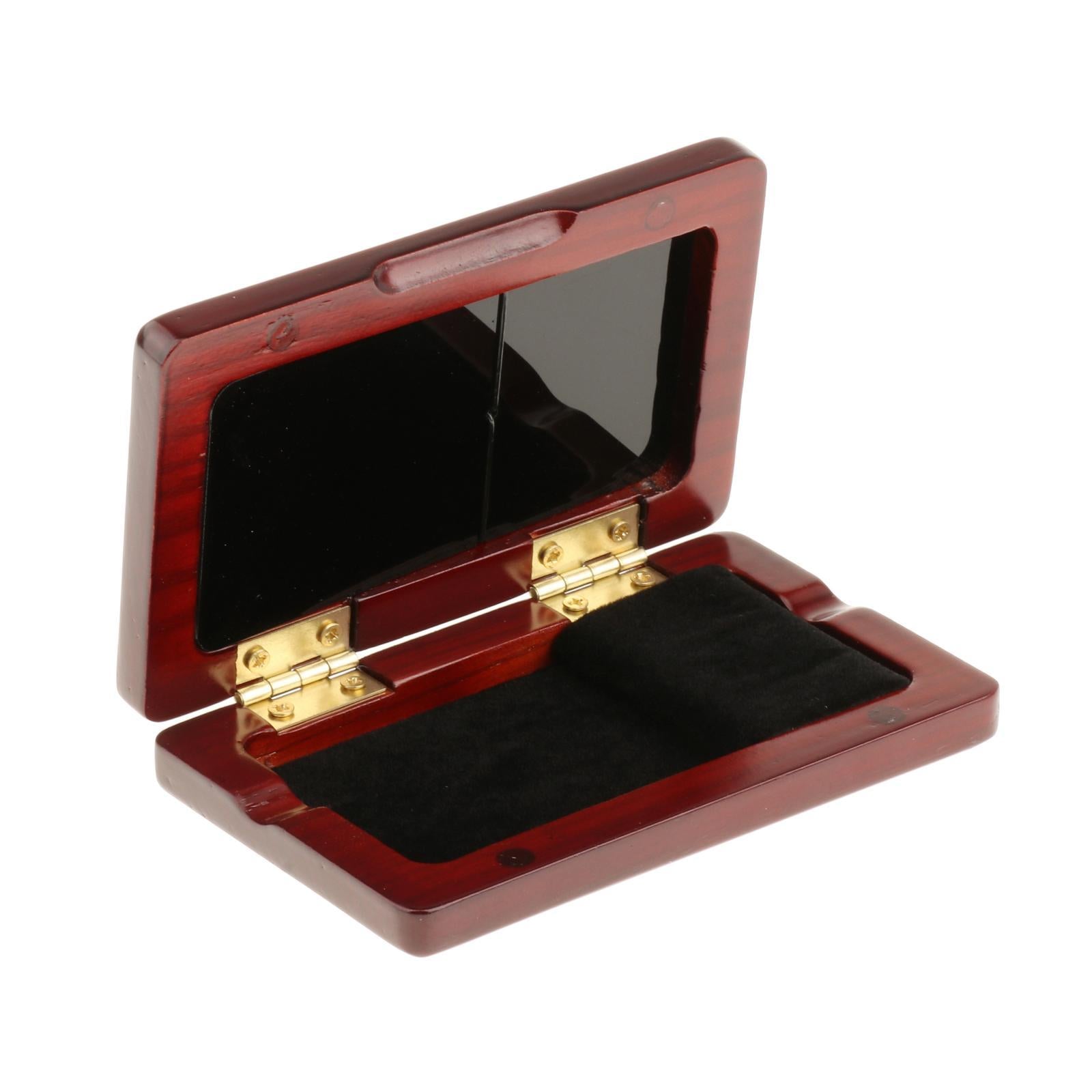 Solid Wood Reed Case Wooden Holder Box for Tenor/Alto/Soprano Sax 2pcs Reeds