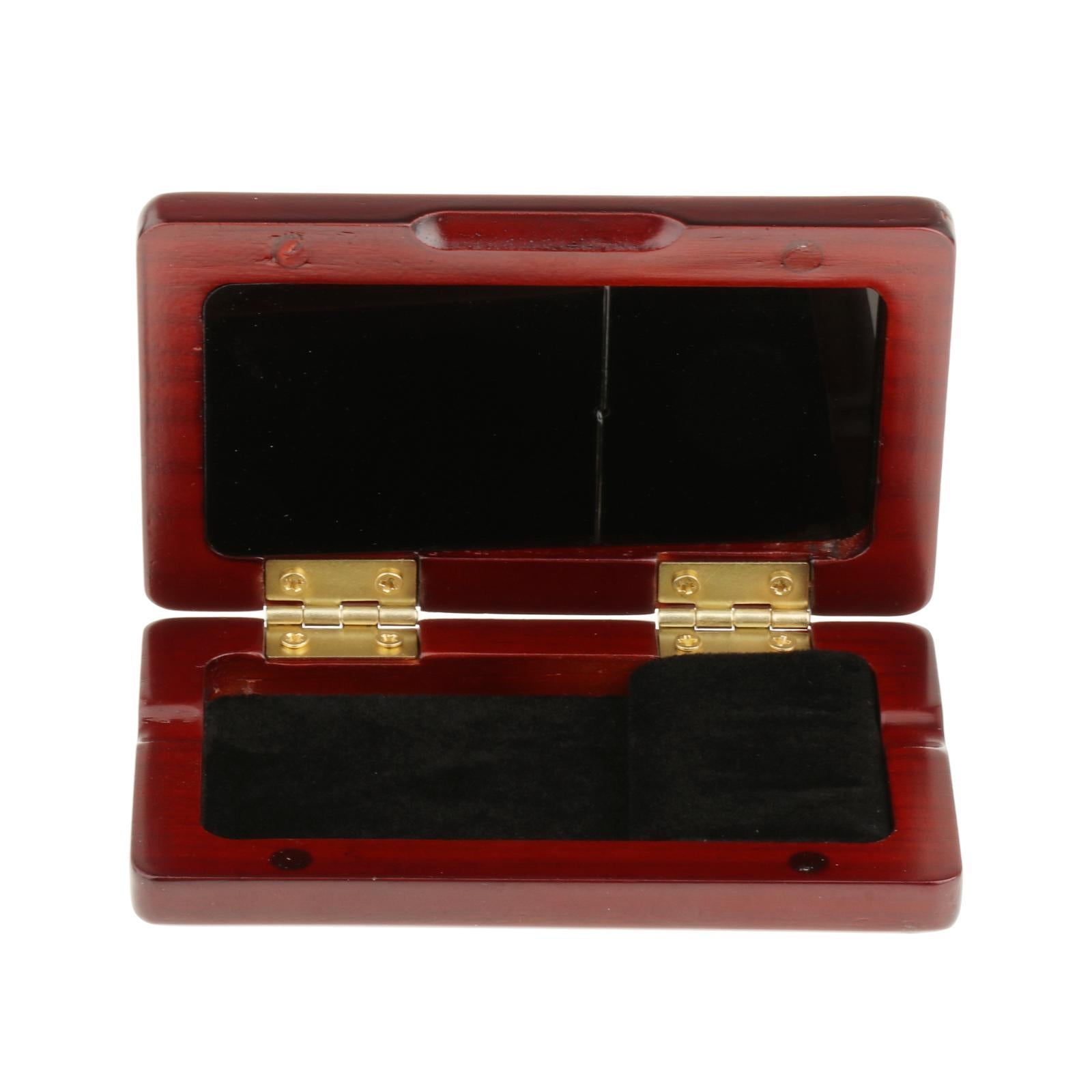 Solid Wood Reed Case Wooden Holder Box for Tenor/Alto/Soprano Sax 2pcs Reeds