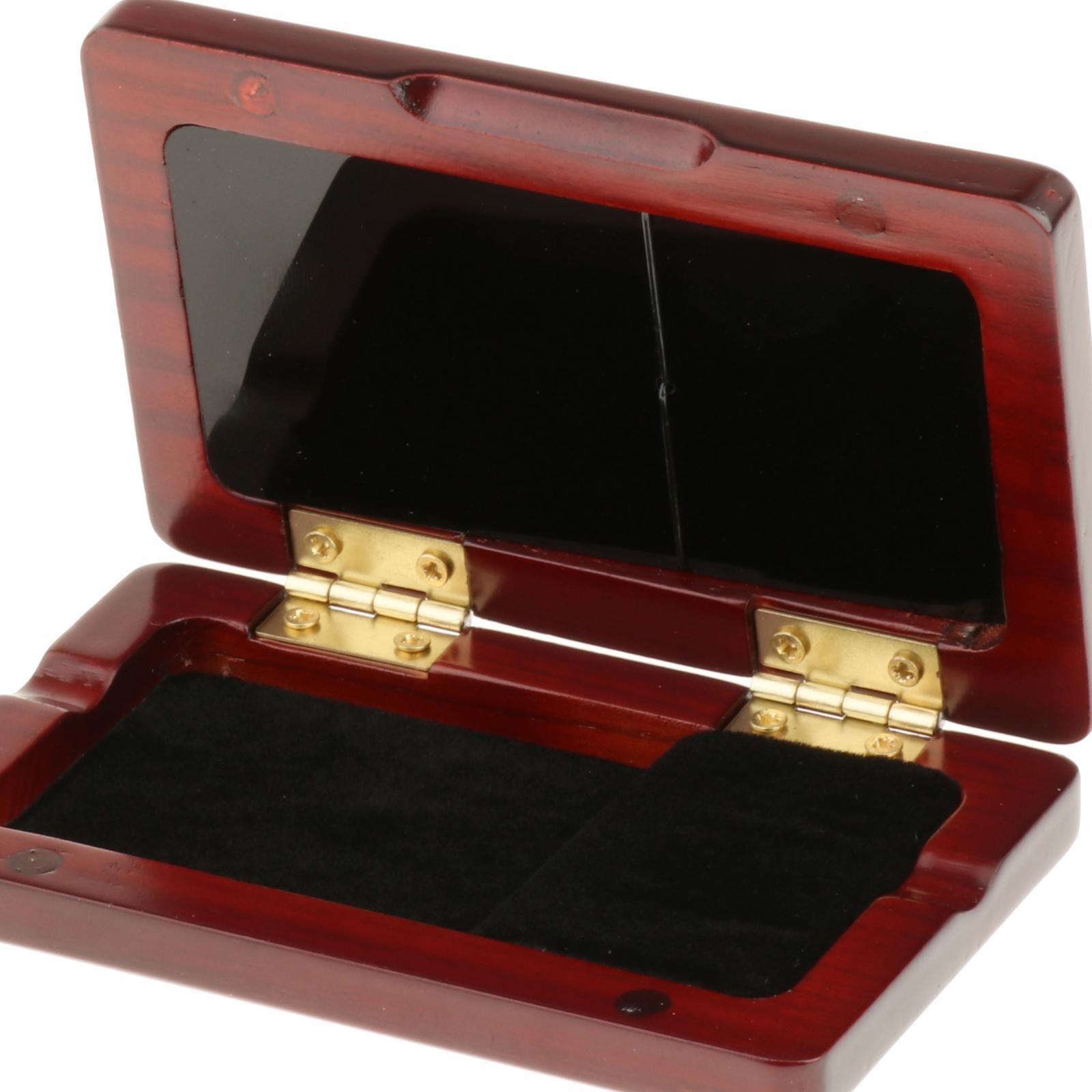 Solid Wood Reed Case Wooden Holder Box for Tenor/Alto/Soprano Sax 2pcs Reeds