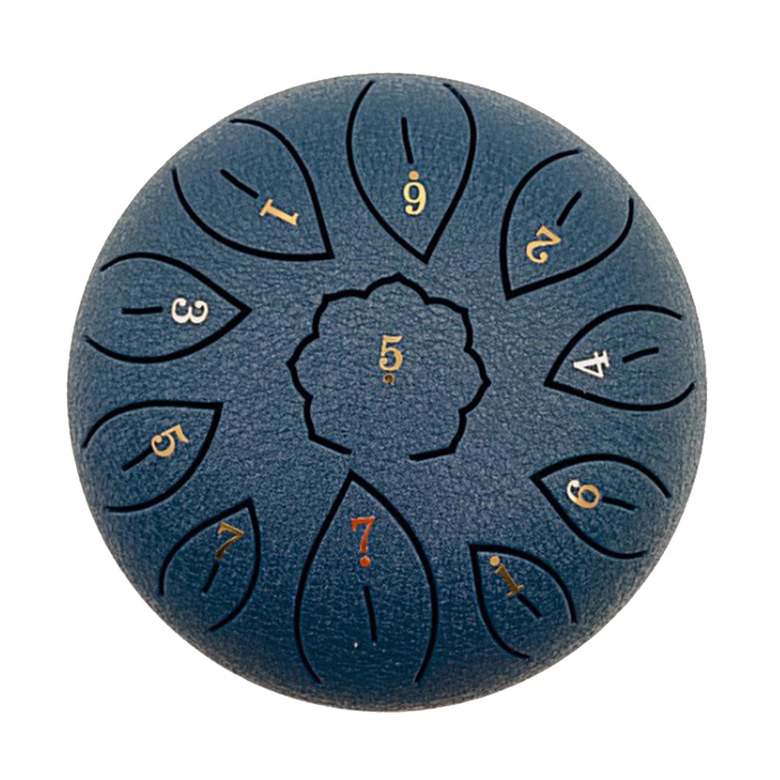 Mini 6 Inch Steel Tongue Drum and Carrying Bag Music Education Gift Present navy