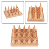 Natural Wood Rings Display Stands Storage 15 Cones Ring Holder with Tray