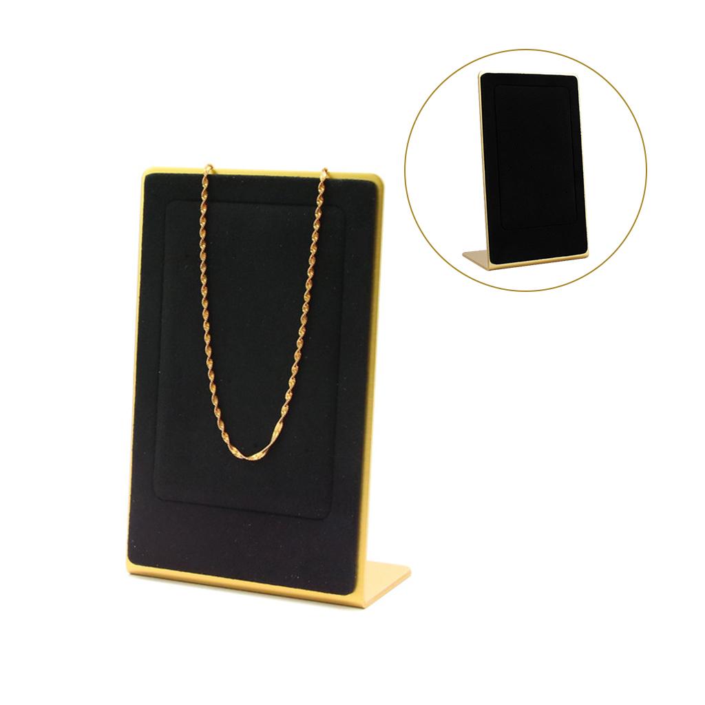 Jewelry Display Stand Necklace Storage Board Pendant Earrings Holder Black