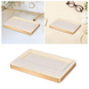 Jewelry Display Organizer Holder Earring Ring Storage Tray Beige